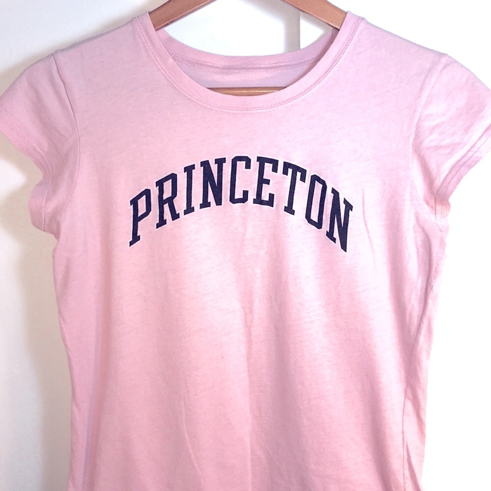 Princeton Y2K Babydoll Tee Shirt Soffe size Sm 100% cotton pink